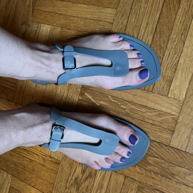 Sergio Rossi Grey/Blue Sandals