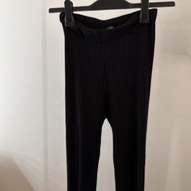 Black Ribbed Trousers