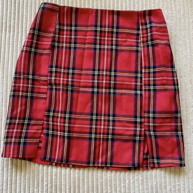 Gonna Mini Shein Rosso Scozzese corta Taglia XS