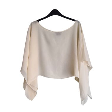 Blouse Zara en soie couleur ivoire, taille M