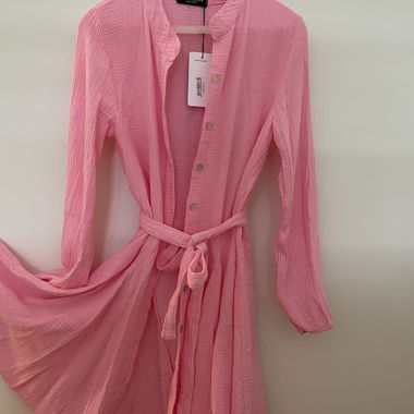Pinkes Musslin Kleid