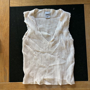Zebra Rippstrick Top XS