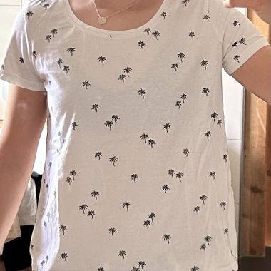 Weisses Palmen T-Shirt