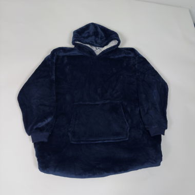 Blue Plush Hoodie Blanket