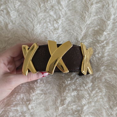 Ceinture brune et dorée