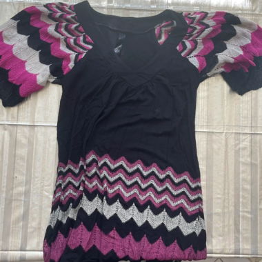 Women’s Knit Dress Black Pink