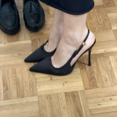 Escarpins slingback noirs