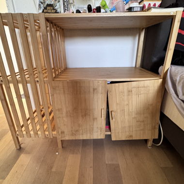 Bamboo Shelf / Sideboard with Cabinet Compartment