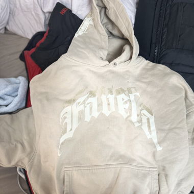 FAVELA HOODIE RHINESTONE CREAM