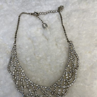 Statement Kette Silber Strassstein