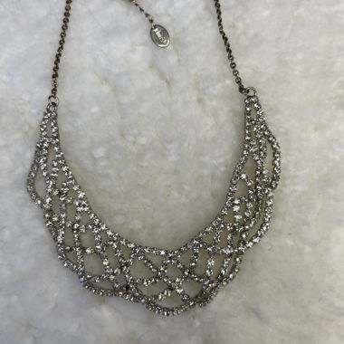 Statement Kette Silber Strassstein