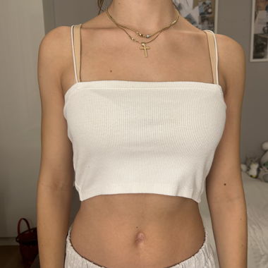 White crop top