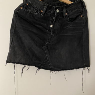 Black Denim Skirt