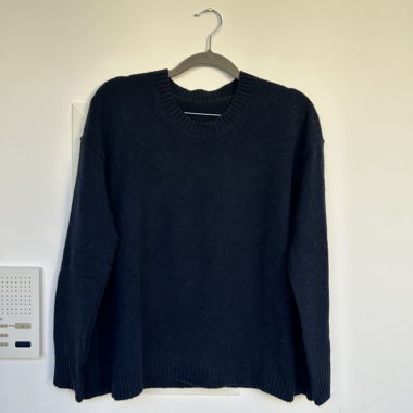 Pull en cachemire bleu foncé M