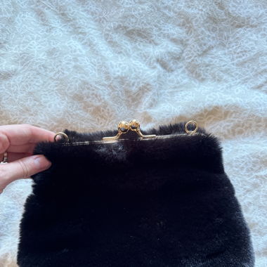 Pochette, sac, fausse fourrure toute douce 