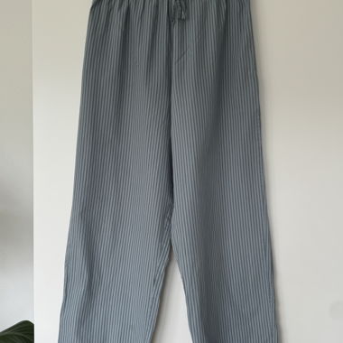 Blue striped cotton pants 
