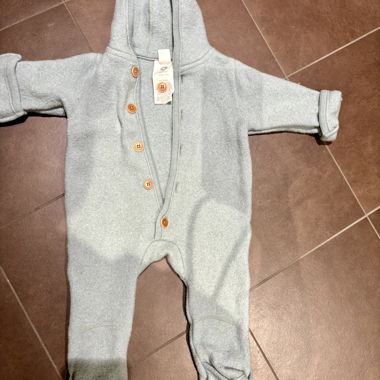 Hessnatur tutina in lana 74/80 grigio chiaro