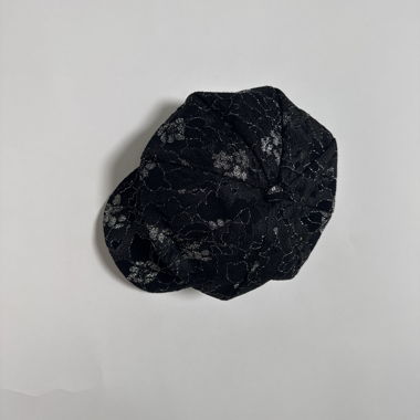 Black Lace newsboy hat