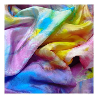 Buntes Seidentuch