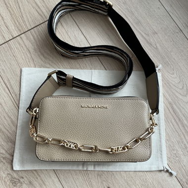 Michael Kors Mini Crossbody Bag  Beige & Gold