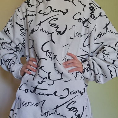 Printed Oversized Hoodie