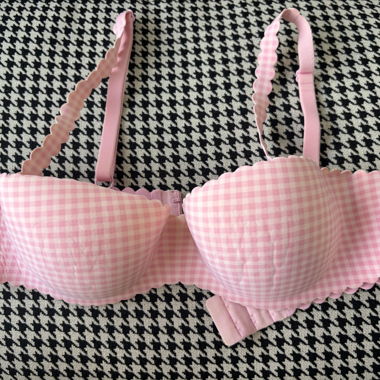 Reggiseno rosa a quadretti vichy DIM