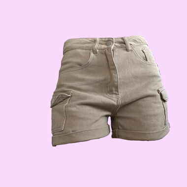 Beige Cargo Shorts