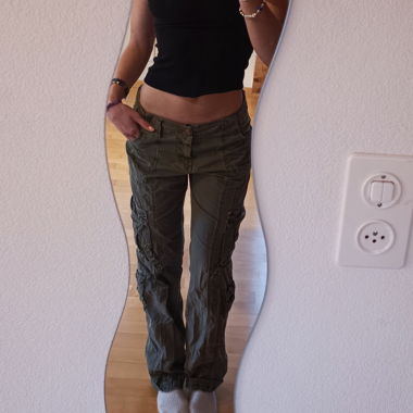 y2k Cargo Hose Oliv