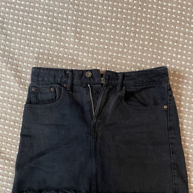 Schwarzer Jeans  Rock 