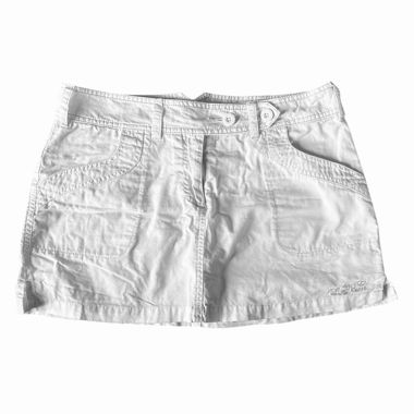 gonna in jeans bianca con pantaloni
