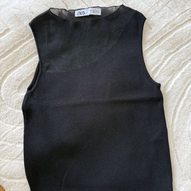 Zara Black Sleeveless Top