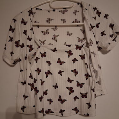 Crop top con giacca