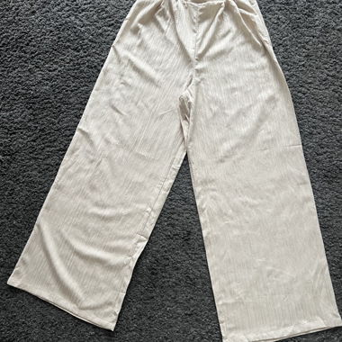 Pantalon Marlene tendance, pantalon d’été, beige, taille S
