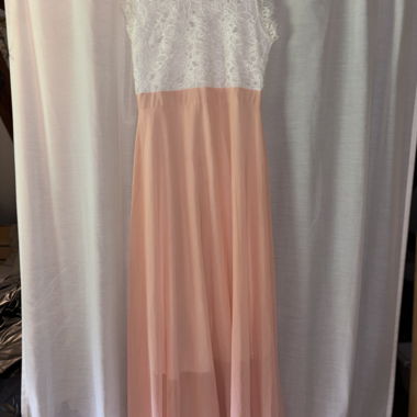 Pink-white Lace Dress