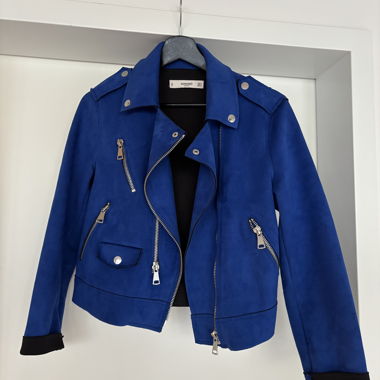 Giacca biker blu Mango taglia S