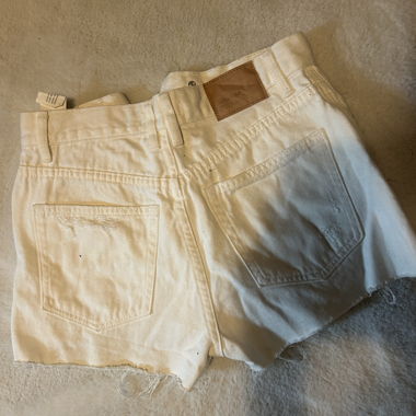 Shorts in denim bianco