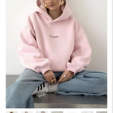 Sweat à capuche rose de PRST STUDS, taille M