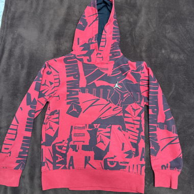 Sweat à capuche Jordan rouge taille 132-147