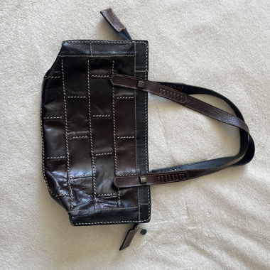 Sac à main en cuir marron