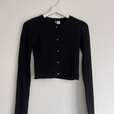 Black cardigan