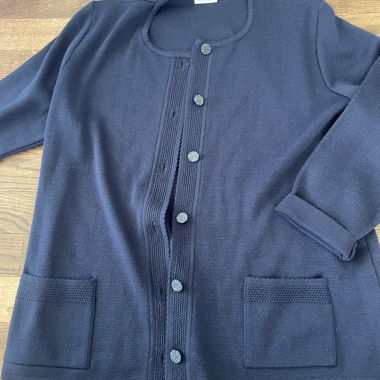 Veste en maille bleu foncé XL