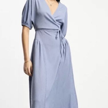 Abito a portafoglio blu ASOS DESIGN