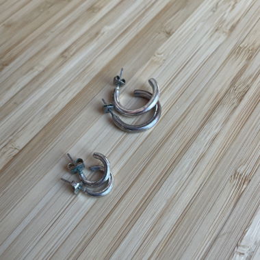 Lots de 2 paires de boucles d'oreilles créoles 