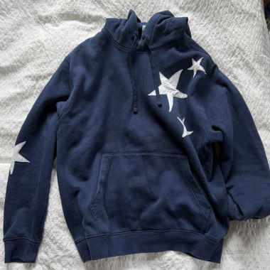 Felpa Navy Star con cappuccio