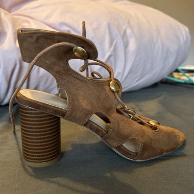 Miss Selfridge Brown Heeled Sandals