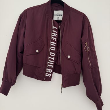 Bomberjacke bordeaux corta taglia 34