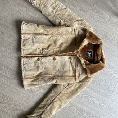 Braune Fake- Fell Winterjacke