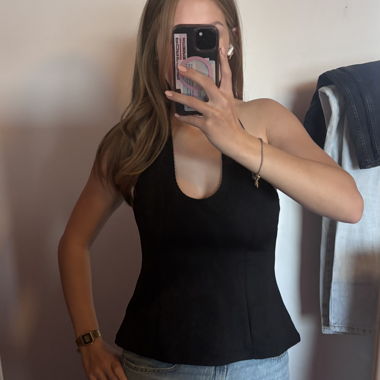 H&M Divided Black Neckholder Top