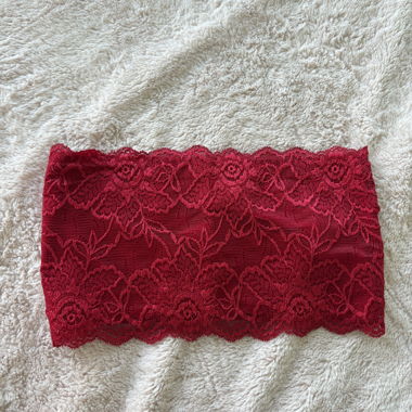 Haut bandeau en dentelle rouge - Focenza
