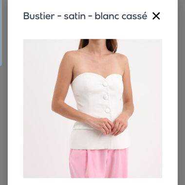 Bustier bianco